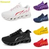 2024 Vente chaude Chaussures de course Hommes Femme Blancs Navys Crème Roses Noir Violet Gris Baskets Baskets Respirant Couleur 94 GAI