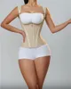 Women's Shapers Women Double Compression Waist Trainer Vest Corset Bone Adjustable Zipper Hook-eyes Flat Belly Body Shaper Fajas Modeling