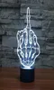 Middle Finger 3D LED Lampa i iluzja Lampa z iluzji z inteligentnym dotykiem kabel USB 7 kolorów Zmień atmosferę nocną światło dla Christma3227255