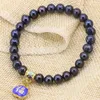 Link-Armbänder Charms natürliche schwarze Süßwasserperlen für Frauen Goldfarbe Cloisonné 7-8 mm Armreif Hochzeiten Schmuck 7,5 Zoll B3118