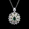 18K Multi Gold Necklace for Women Natural Emerald Diamond met diamant hangers sieraden Anillos de Bizuteria Anillos Gemstone 240227