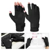 Support de poignet 1 paire femmes hommes pour l'arthrite lavable antidérapant respirant avec sangle demi-doigt soulagement de la douleur gants de compression élastique