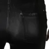 Леггинсы женские модные с пряжкой на молнии дизайн комбинезон из искусственной кожи на подтяжках брюки из искусственной кожи брюки