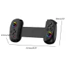 Gamepads D8 GamePad Telescopic Cellphone Game Controller för Switchs mobiltelefonablett med turbos RGB JoyPad -handtag