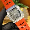 RM11-03 Мужские часы с бриллиантами ETA7750 Автоматический хронограф Механизм 28800 об/ч Сапфировое стекло Роскошные наручные часы Водонепроницаемость 12 цветов
