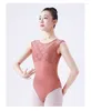 Abbigliamento da palco Body da balletto Donna Ginnastica per adulti Ballerina Danza Body Danza Patchwork in pizzo Body senza maniche Costumi da bagno