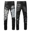 Jeans pour hommes Designer Skinny Détresse Ripped Destroyed Stretch Biker Denim blanc Noir Bleu Slim Fit Pantalons Hip Hop pour hommes taille 28-40 de haute qualité