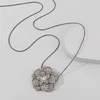 Kettingen Strass Grote Bloem Choker Speciaal Ontwerp Nekaccessoires Lange Touw Ketting Verstelbare Romantische Vrouwen