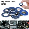 Ny 10st motortråd Oil Drain Sump Plug-packningar tvättmaskin 12mm hålmutter för Toyota Lexus OE# 90430-12031 Biltillbehör H9V8 Ny