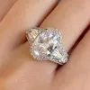 Hochzeit Ringe Huitan Luxus Bunte Oval CZ Für Frauen Verlobung Party Temperament Weibliche Ring Phantasie Geschenk Trendy Schmuck