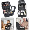 Estojo de maquiagem profissional portátil, à prova d'água, bolsa de viagem feminina com espelho, cosmetologia, ferramenta para unhas, mala para mulheres 240227