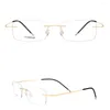 Sonnenbrille Rahmen 2024 Randlose Titan Brille Männer Rahmenlose Rezept Brillen Rahmen Frauen Myopie Optische Brillen