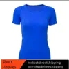 Lu S-Sleeved 1.0 Vestido de ioga T-shirt feminino Top top