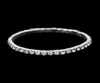 Silverguldpläterad stretcharmband Exquisite 3 Rows Rhinestone Stretch Bangle for Bride Party Evening Prom Homecoming Bridal Acces4747014