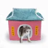 Mats Hanpanda kinesisk stil höst och vinter värme nyår 3D svamp Creative Catdog kennel pet soffa tält gammal hus modell kennel