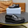 Män klänningskor designer cowhide plattform sneakers klassiska loafers gummi svart glänsande läder chunky rund huvud sneaker tjock botten sko med ruta 38-45