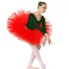 Stadiumkleding Professionele Platter Tutu Zwart Wit Rood Balletdanskostuum voor vrouwen Volwassen rok met ondergoed