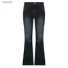 Women's Jeans Jeans Bootcut Low Rise Flare Denim Pants Distressed Trousers Washed Streetwear Bell Bottoms Fashion 240304