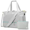 Lu Women Sports Gym Bag Nylon Sports Two-Piece Shoe With Shoe Compertment大きなポータブルジムバッグ週末フィットネストレーニングハンドバッグ