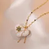 Hänge halsband färgglada kärlek hjärta för kvinnor flickor rostfritt stål trendiga romantiska smycken tillbehör gåvor