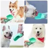 Garrafa portátil de alimentação para cães pequenos e grandes, garrafa de água para viagem, tigela para beber ao ar livre, dispensador de água, produto para animais de estimação