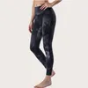 Nuevos pantalones de yoga sin hilo incómodo para los pantalones ajustados de cintura alta de fitness teñido anudado para mujer