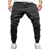 Herenbroek Vintage elastische taille Slanke hiphop Heren Multi Pockets Harem Joggers Streetwear broek