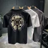 サマークロスTシャツメンズTシャツデザイナーメンレディースクロム30枚ゆるいハートCHプリント半袖カジュアルクロムマンTEE衣類566