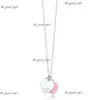 Designer Fashion Classic Collana in argento sterling 925 Collana con pendente a doppio cuore Collana Tiffancy per amante Uomo Donna Gioielli da sposa per feste Tiffanyco 393 di alta qualità