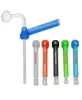 kleurrijke Pocket portable mini creatieve pen stijl metalen waterpijp shisha waterpijp water tabak roken bong6582110