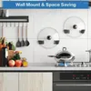 Keuken Opslag 1/2 Stuks Pot Deksel Houder Geen Ponsen Muur Gemonteerde Opknoping Houders Zelfklevende Rek pan Cover Rekken Organizer