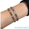 2024ジュエリーデザイナーブランドVANL CLEEFL ARPELSSEIKO KALEIDOSCOPE WOMENS LUCKY FOURF LEAF GRASS PLATED 18K GOLD SKY STAR SNAP BRACELET