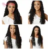 Gehaakte Godin Locs Hair Extensions Faux Locs Krullend 18 inch halve golf hald krul Gehaakte vlechten Ombre Kanekalon Vlechthaar Bohem4721217