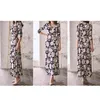 Casual Dresses Korea Style Wrap Long Dress Elegant Flower Print V Neck Elastic Kimono Cardigan Lace Up Maxi Summer Sashes Vintage Robe