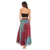 rok Hippie Gypsy Boho Bloemen Halter Bloemen Elastiek Vrouwen Taille Rok Boheemse Lange Rok Meisjes Denim Rok Witte Kokerrok