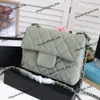 Bolso de lujo para mujer Chan Designer bag nuevo denim cuadrado Fat Diamond check bolso cruzado de moda versátil cadena clásica bandolera bandolera fábrica ventas calientes