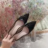 Модельные туфли Дизайнерские плиссированные туфли-лодочки с острым носком Женские таконы из мягкой искусственной кожи Универсальные женские весенние туфли на маленьких высоких каблуках