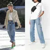 Jeans Jeans Denim Straight Celebrity Woman Designer Abiti di lusso alternativi 240304
