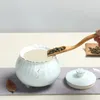 Opslagflessen Celadon Theepot Creatieve Keramische Afdichting Snoep Geneeskrachtige Kruiden Koffiebonen Tank Set Accessoires Keuken Voedselcontainer