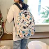 Zaino Coreano Moda Donna Graffiti Borsa a tracolla leggera Borsa da viaggio casual di grande capacità per studenti universitari