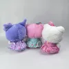 アニメKuromi Melody Purple Pink Skirt Plush Toys Children'sゲームコンパニオン会社エンタープライズアクティビティギフトルームの装飾