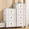 Storage Folding Box, Household Multi-layer Installation Free Living Room Toy Sorting Storage Cabinet, Snack Cabinet