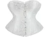 Corsetto Bustier Top per donna Lingerie Sexy Overbust Abiti gotici Costumi Halloween Vittoriano Vintage Taglie forti Nero Bianco 2202522758