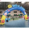 wholesale Free Ship Outdoor Activities 7mWx4mH (23x13.2ft) With blower Modern and beautiful inflatable welcome arch entrance gate promotional archway with letters