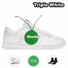 2024 Designerskor Låg svartvita mens casual sneakers lyxiga foton damm grå dimma platta-form trippelrosa kvinnors tränare storlek 13 36-47