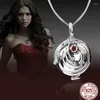 Hängen Movie The Vampire Diaries Elena Vervain 925 Pure Silver Locket Halsband Pendant Cosplay Jewelry Women Sweater Xmas Gift