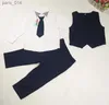 Suits Gentleman Baby Boy Clothes Wedding Costume infant Children Kids Vest+Shirt+Pant+Tie 3pcs suit 2-6Year/Autumn Baby Outfit BC1301