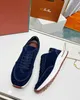 Berömda 24s/S Walk Men's Jogging Shoes Sneakers Shoes Flat Low Top Suede Cow Leather Oxfords Suede Moccasins Gummi Sole Gentleman Footwear