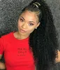 Human Hair Afro Kinky Curly Ponytail Wydłużenia dla czarnych kobiet Kinky Curly Ciągły Kucyk w włosach Naturalny pulpy kucyk 2996530