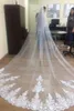 Ett lager spets 4 meter långt bröllopslöja med kam vit elfenben tyll brudslöja för bröllop5022160